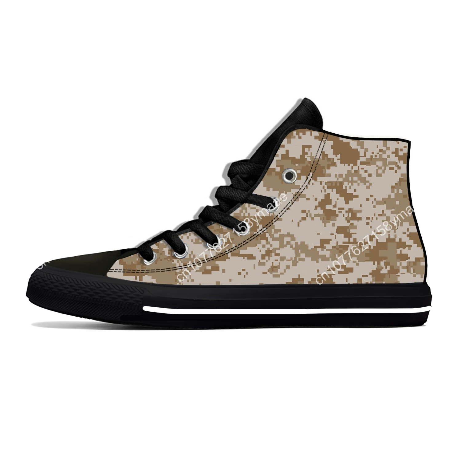 Hot Summer Cool Digital Desert Camouflage Pattern Funny Casual Shoes High Top Men Women Sneakers Classic Latest Board Shoes