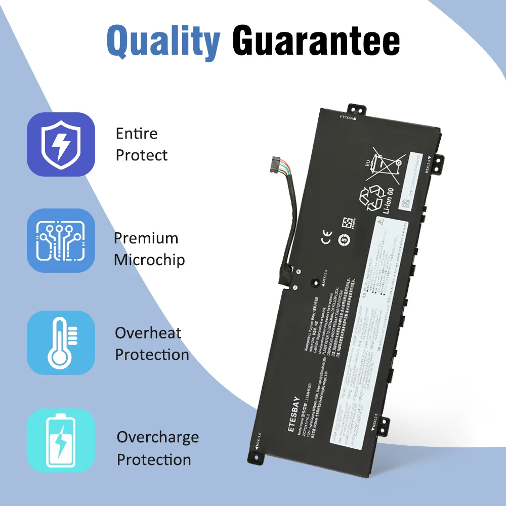 ETESBAY L18M4PE0 L18L4PE0 Laptop Batterij Voor Lenovo Yoga C740-14IML 81TC000JUS Serie 5B10W67185 5B10U40210 5B10W67296 5B10U4020