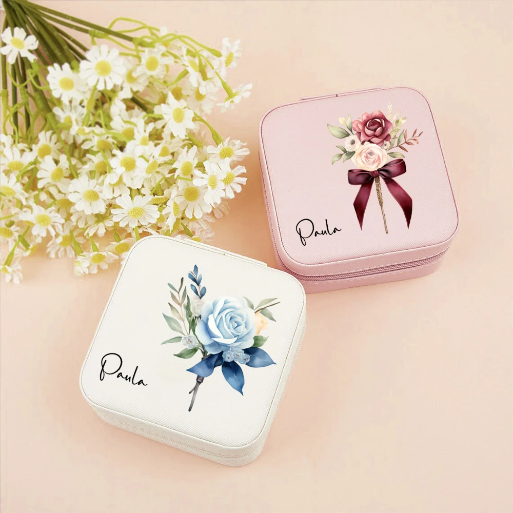 Personalisierte Schmuckschatulle mit Namen und Text, individuelles Hochzeitsgeschenk, geeignet für Hochzeiten, Muttertag und Geburtstage