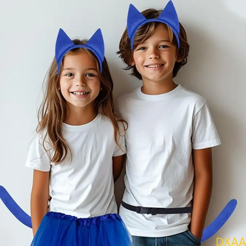 DXAA mèo vai trò chơi trang phục Phụ kiện Mèo Tail Tail Halloween Cosplay Phụ kiện cho trẻ Cosplay Halloween dành cho trẻ