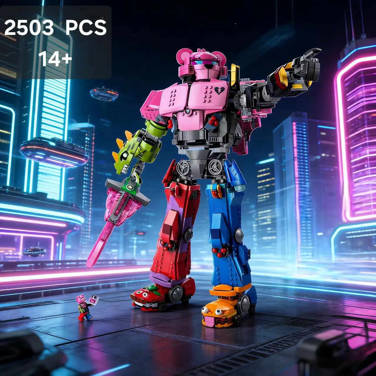 The new 2503pcs Mecha Captain building block model robot building block assembly children's toy birthday gift box