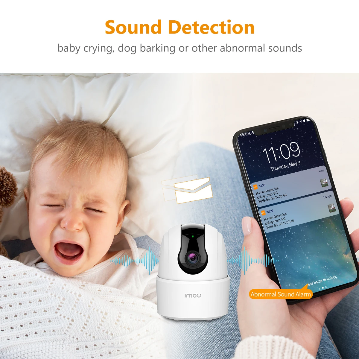 IMOU Ranger 2C 3MP Home Wifi 360 Camera Human Detection Night Vision Baby Security Surveillance Wireless IP Camera