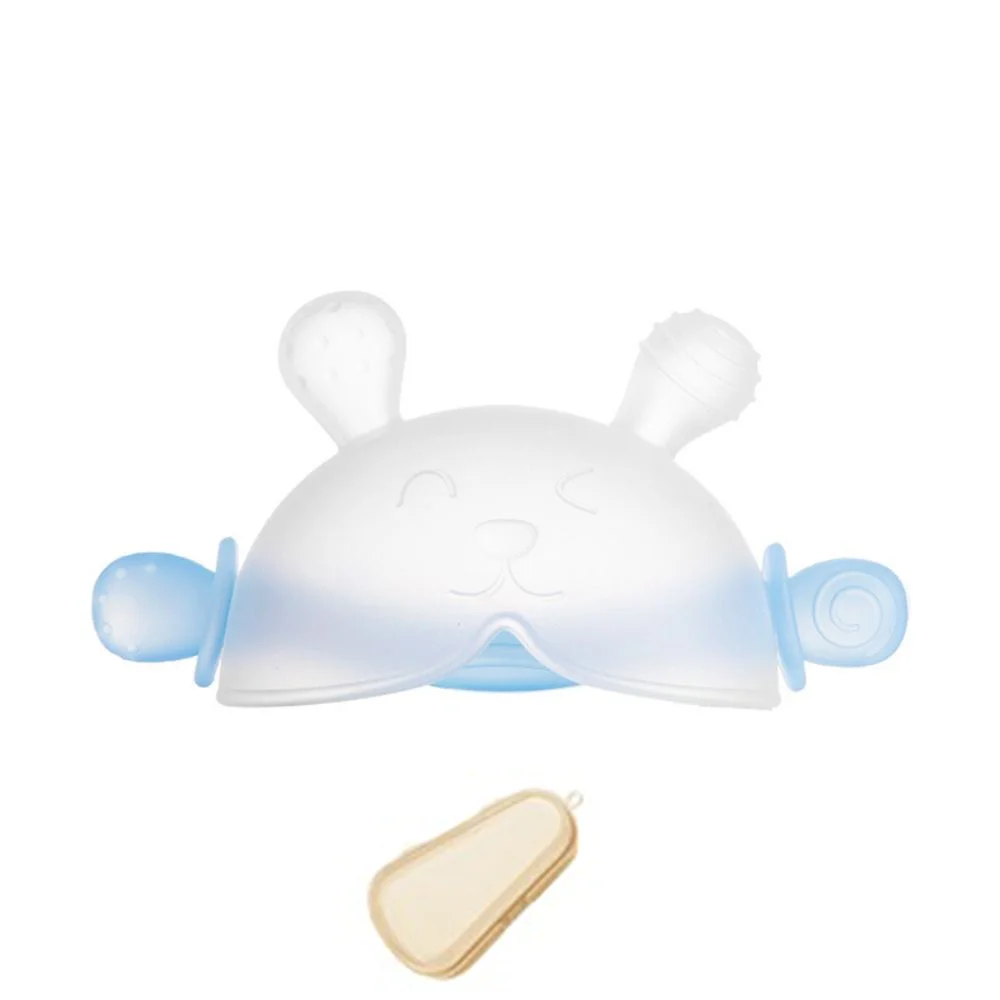 

Удобные силиконовые перчатки-прорезыватели, моющиеся тренировочные ручки, ручной прорезыватель, портативный кролик, прорезывание зубов для младенцев