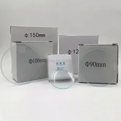 실험실 평면 시계 유리 접시, 투명 비커 커버, 학교 실험용 유리 시계 접시, 직경 45mm ~ 150mm, 10 개