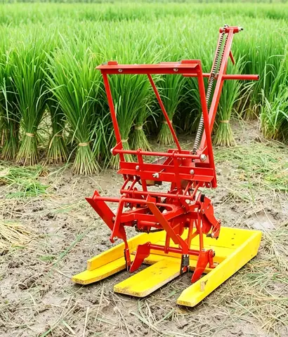 2-Row Adjustable Spacing Manual Hand-Cranked Rice Transplanter Seedling Planting Machine for Paddy Fields Transplanter