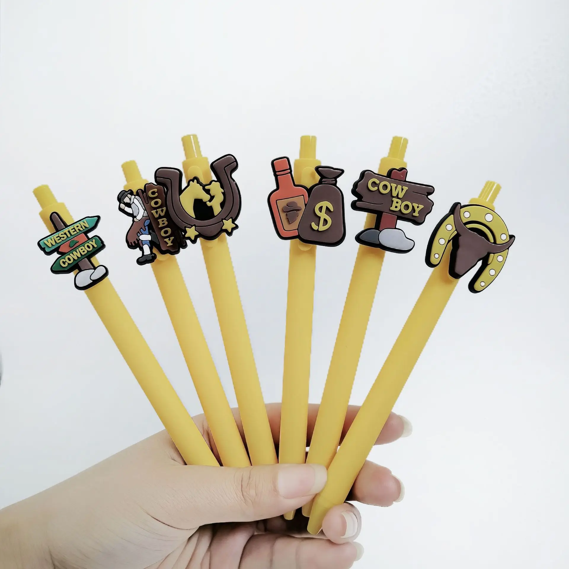 2025 جديد الأصفر الدنيم سلسلة التصحيح القلم PVC لينة المطاط على شكل قلم حبر جاف طالب هدية القلم مناسبة للاستخدام المكتبي #2