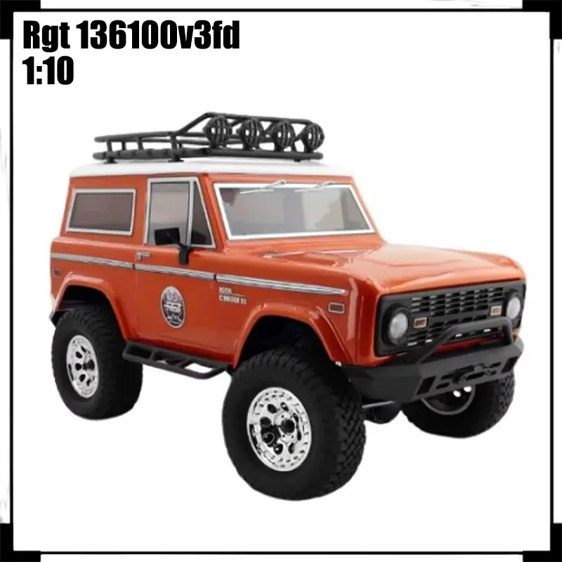 

Радиоуправляемый автомобиль Rgt 136100v3fd 1/10 4wd Liema Bronco, четырехколесный привод с дистанционным управлением, игрушечный внедорожник для скалолазания, подарки для мальчиков