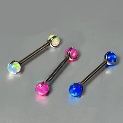 F136 Titanium Opal Milk Nail Ear Screen Eyebrow Piercing Curved Barbell Eyes Bulk Eyebrow Cartilage Ring Bite Labret Stud Tragus