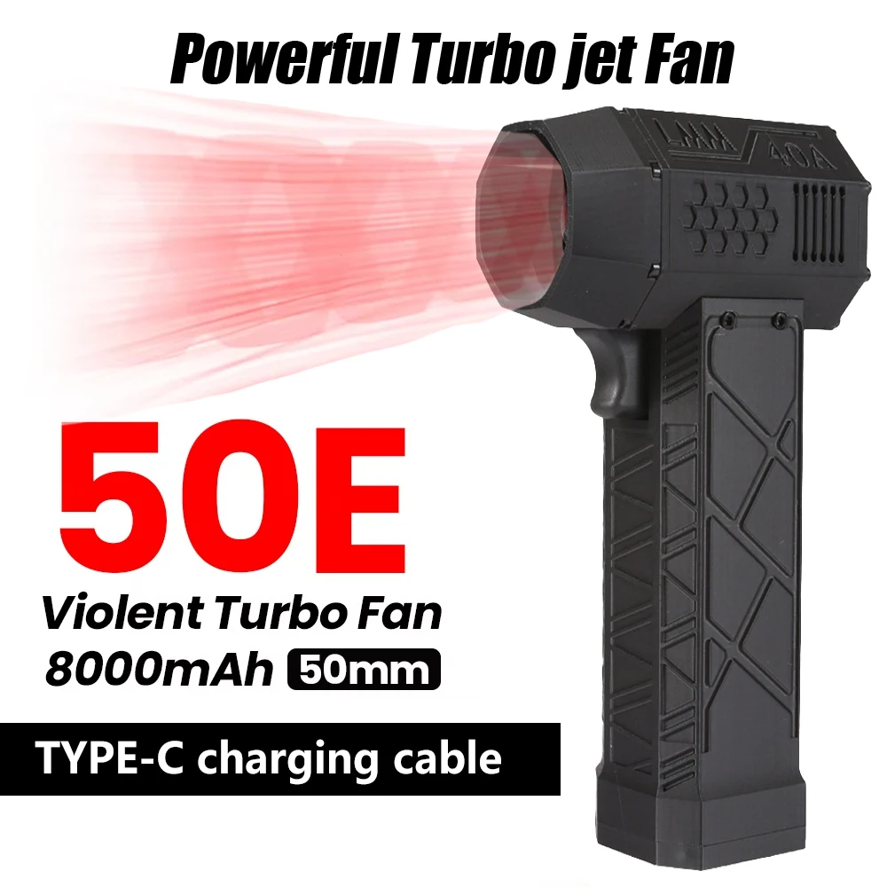 Handheld Turbo Jet Fan 1300g thrust Powerful Air Blower Compressed Air DusterTurbo Violent Blower Car Cleaning Tool