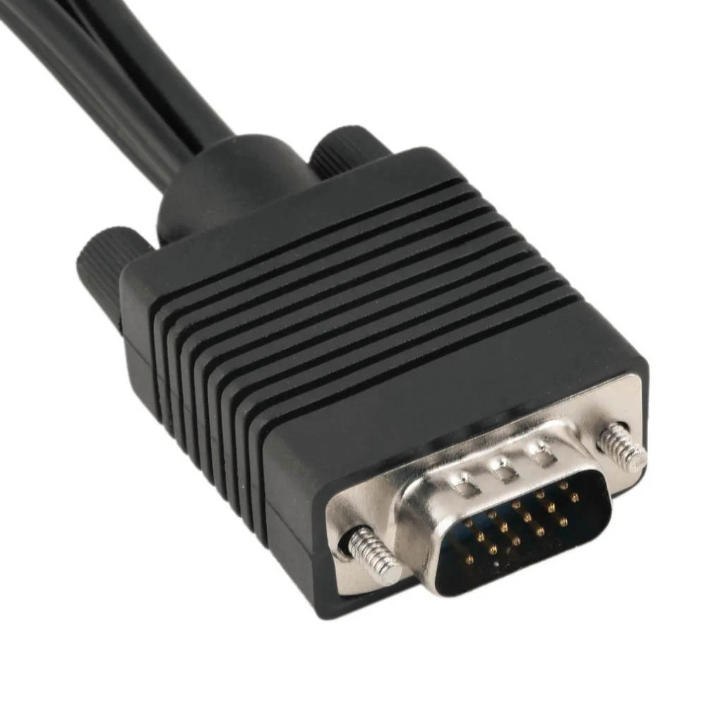 Practical Audio Video VGA to AV 3 RCA SVGA VGA TO S-Video Cable Adapter Converter