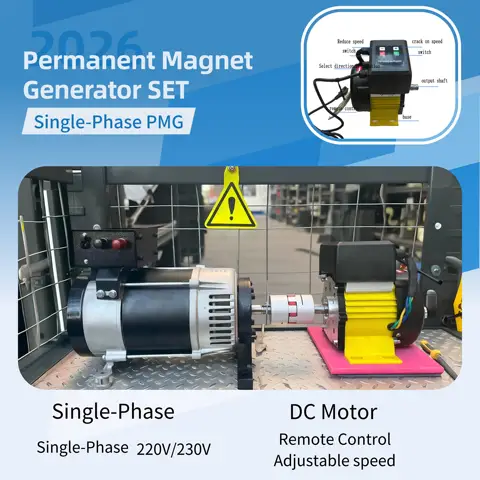 Free Energy 30KW 50KW Magnetic Generator 220V 230V Single-Phase AC Permanent Magnetic Generator With Driving DC Motor DIY