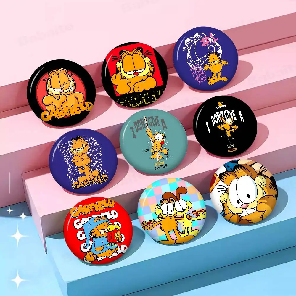 Anime G-Garfield Cute Cat Anime Brooches Cute Cartoon  Badge Jacket Jeans Lapel Pin Gift Accessorie