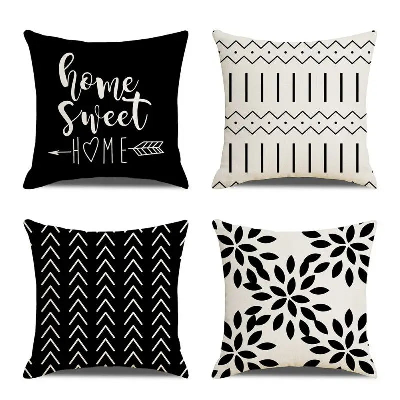 

Set of 4 PCS Throw Pillow Covers,Modern Decorative Pillow Covers for Couch Sofa Bedroom Decor,18 x 18 inch(No Insert or Fillers)