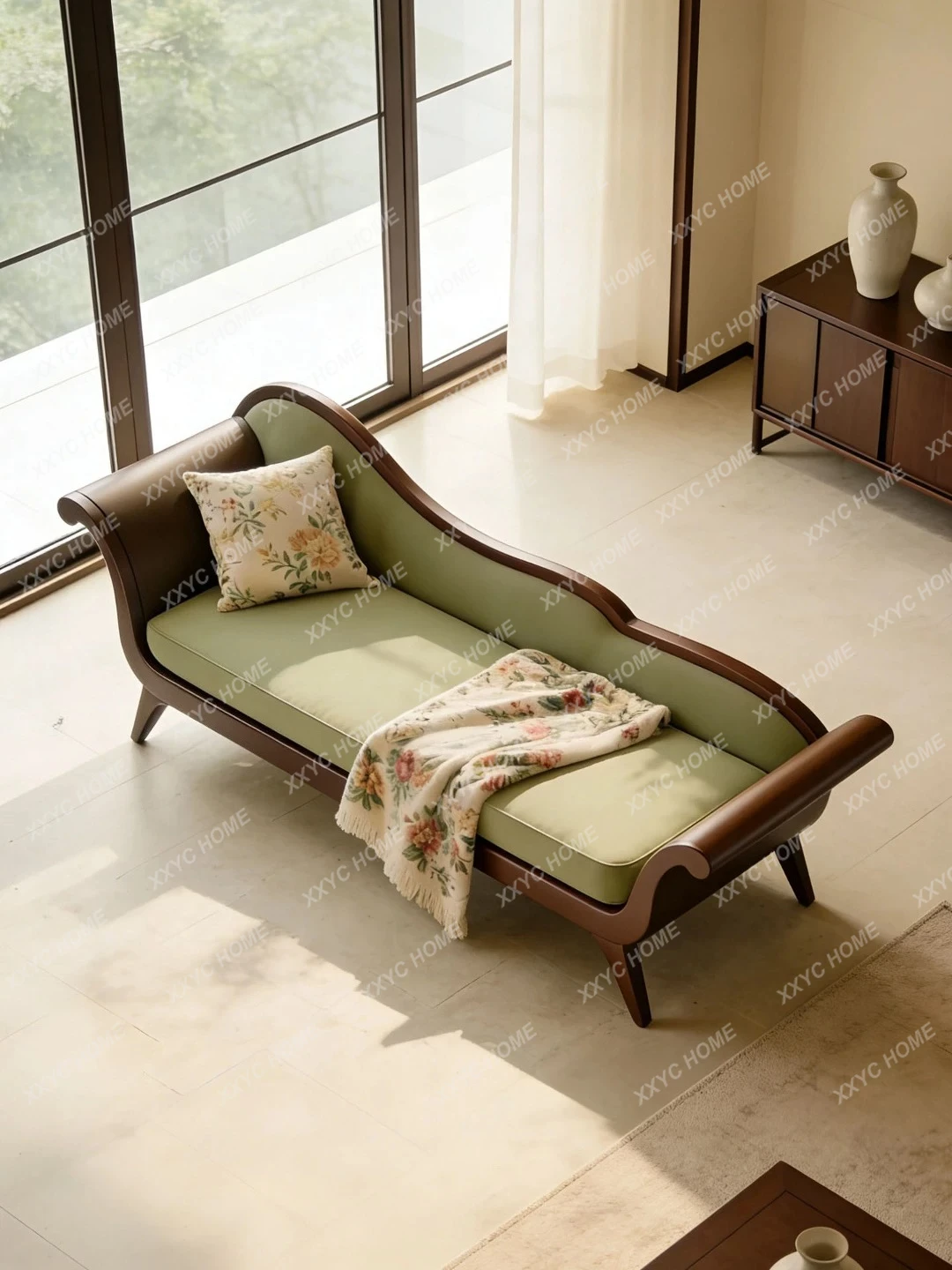 

Concubine chair special-shaped sofa recliner living room balcony solid wood couch