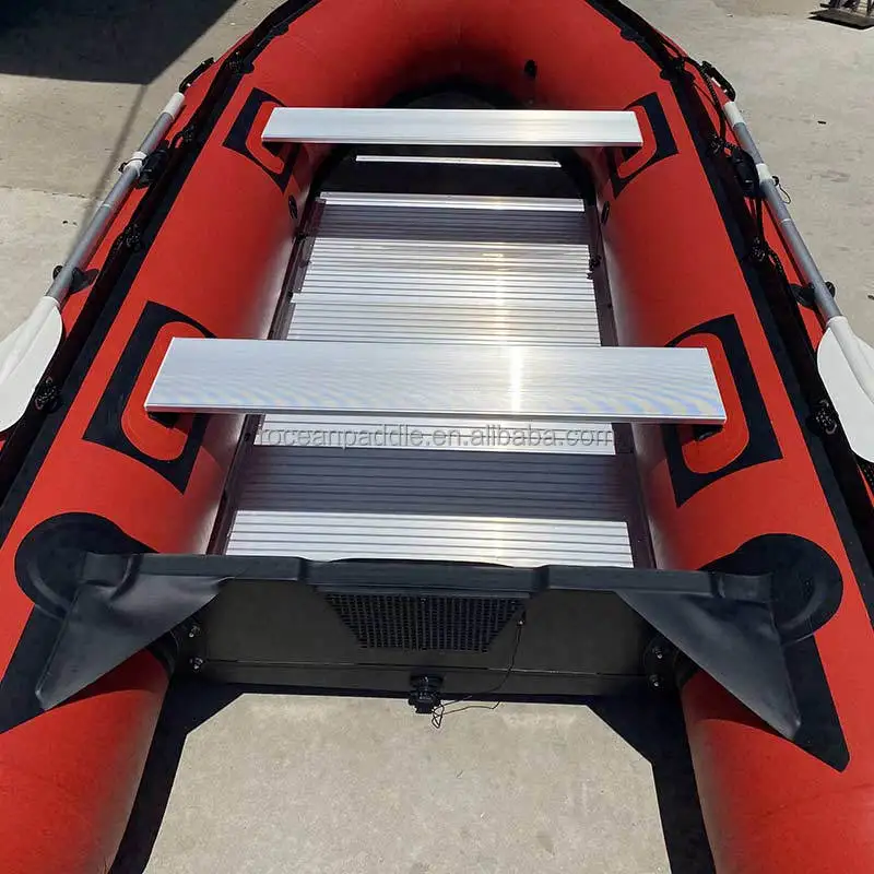 Łódź wiosłowa dmuchana dla 5 osób, do sportów wodnych, wykonana z PVC, składana, do łowienia na jeziorze, morzu, rzece.