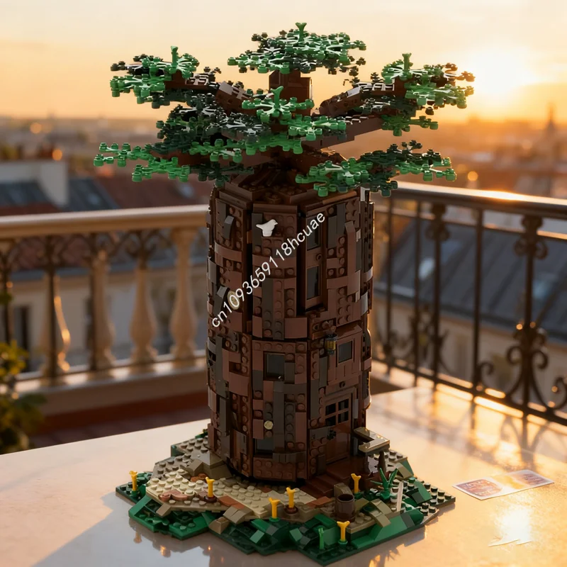 

1515 шт. MOC живые идеи baobab и модель CUUSOOed, строительные блоки, игрушка, архитектурная идея, кирпич, детский рождественский подарок на день рождения