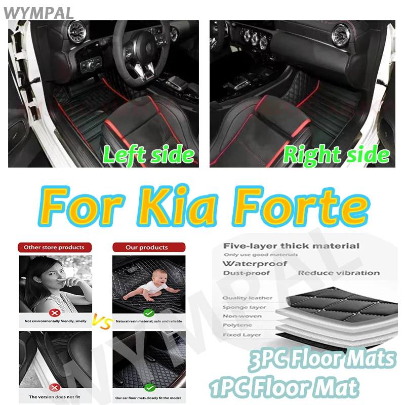 

Luxury Car Floor Mats For Kia Forte 2009 2010 2011 2012 2013 2014 2015 2016 2017 Custom Foot Carpet Cover Interior full Pads