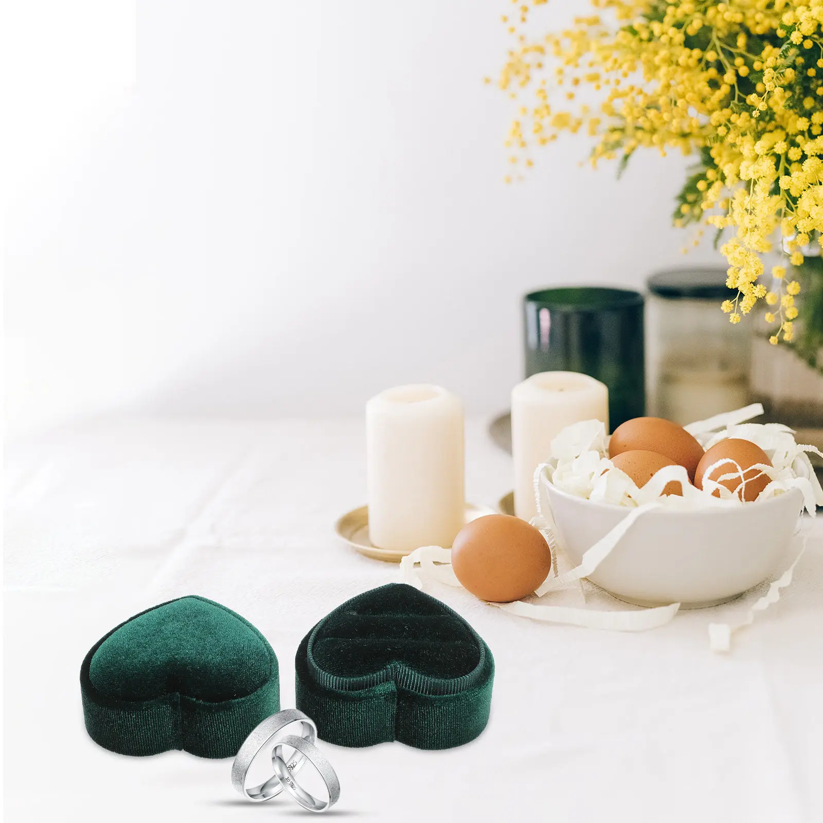 

Heart Shaped Ring Box Jewelry Storage Lightweight Small Engagement Wedding Proposal Gift Box Jewelry Packaging