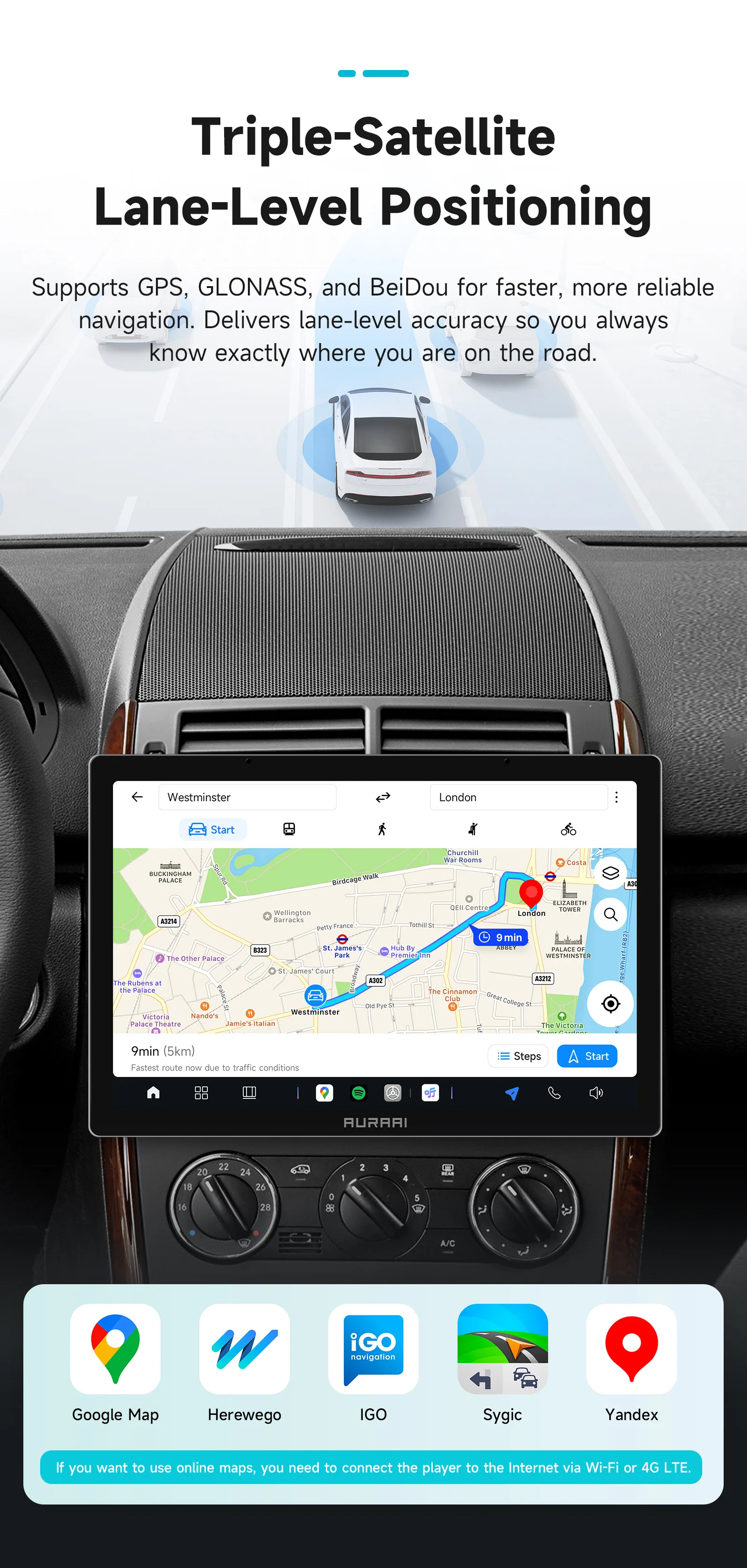 AURAAI X100 Android Auto Intelligente Bildschirm für Mercedes Benz Viano Vito Sprinter UNIS7870 AI Sprachsteuerung GPS DSP Auto CarPlay – Detail 24