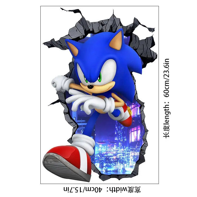 Sonic The Hedgehog Self-Adhesive Sticker Cute Fashionable Personalized Waterproof Poster Sticker Gift for Friends on Holidays view 2