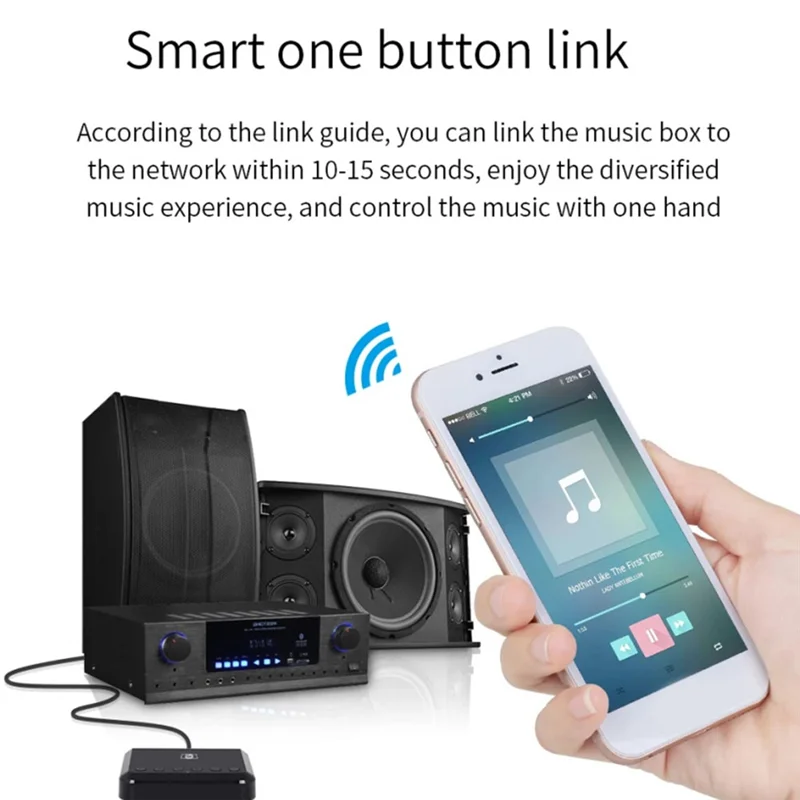 ABZW محول الموسيقى اللاسلكي Airplay DLNA متعدد الغرف واي فاي أجزاء استقبال الصوت اللاسلكية لمكبرات الصوت Hifi التقليدية WR320