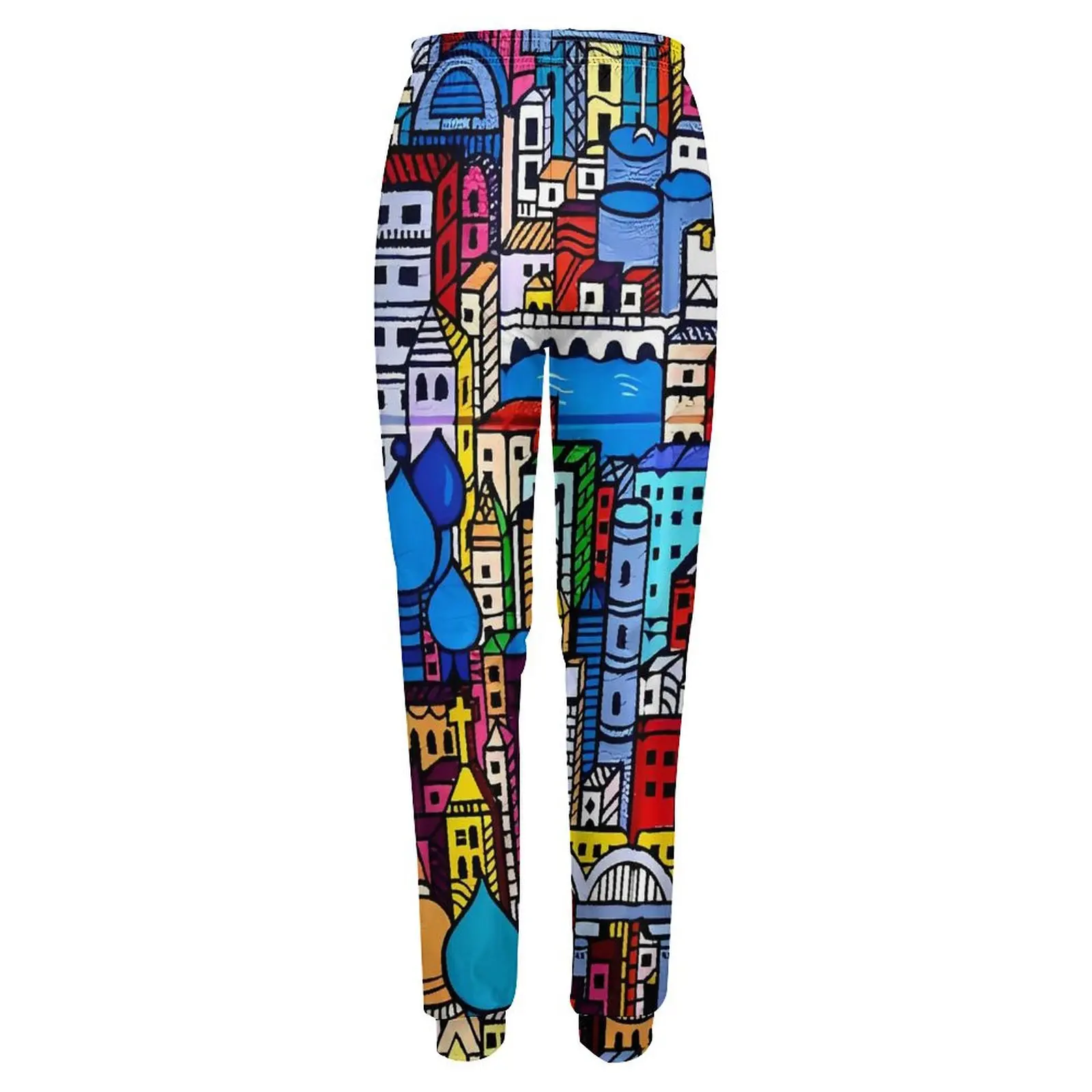 Graffit Art Jogger กางเกงผู้หญิง Vintage พิมพ์ Street สไตล์ Sweatpants ฤดูใบไม้ผลิ Kawaii กราฟิกกางเกงขนาดใหญ่ 3XL