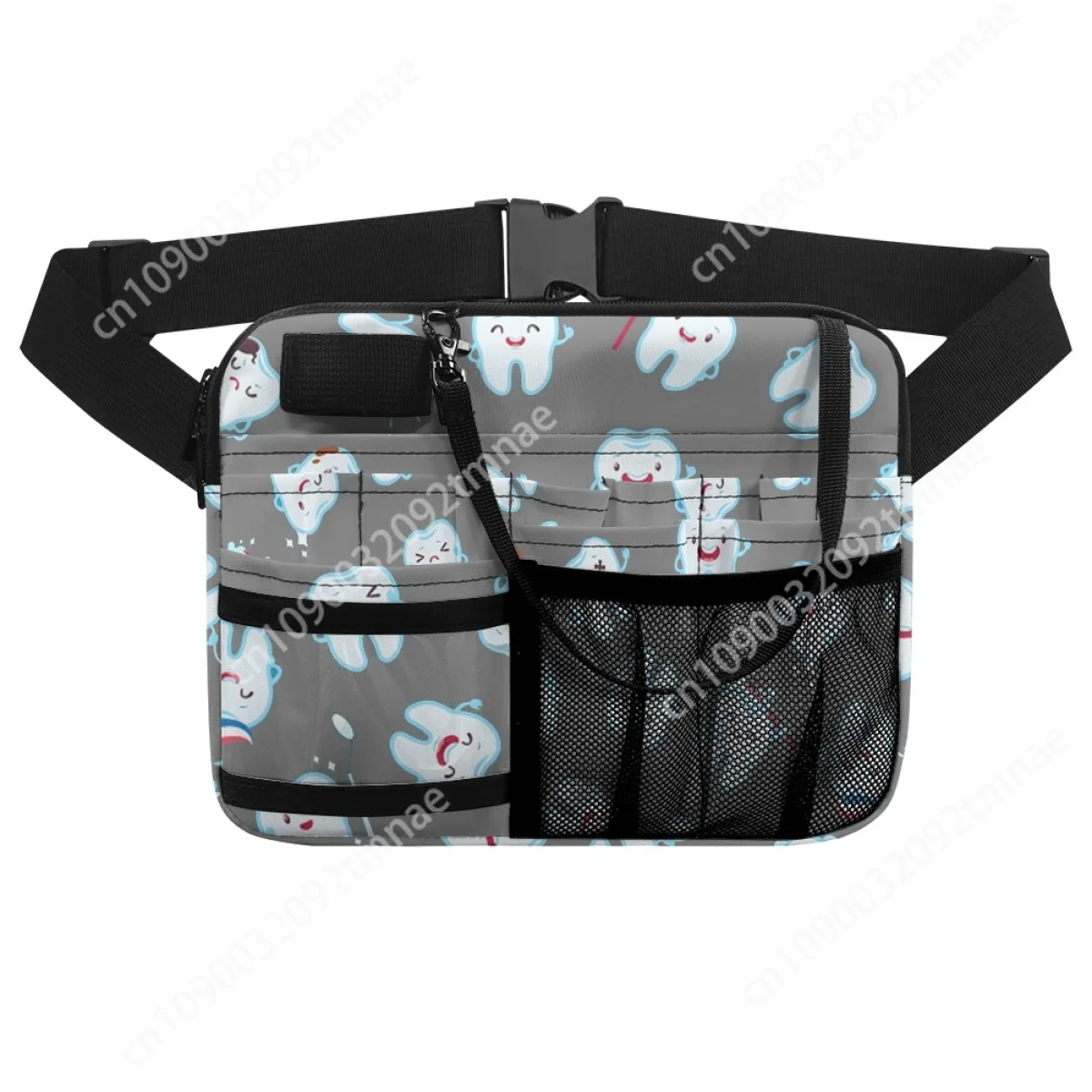 Dentist Practical Waist Bag Medical Pouch Adjustable Cartoon Teeth Print Casual Women Belt Bag Custom Luxury Nurse Fanny Pack