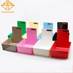 8pcs Dental Working Pans Colourful ABS Plastic Lab Work Tray Dentistry Laboratory Storage Box With Clip Holder Organizer