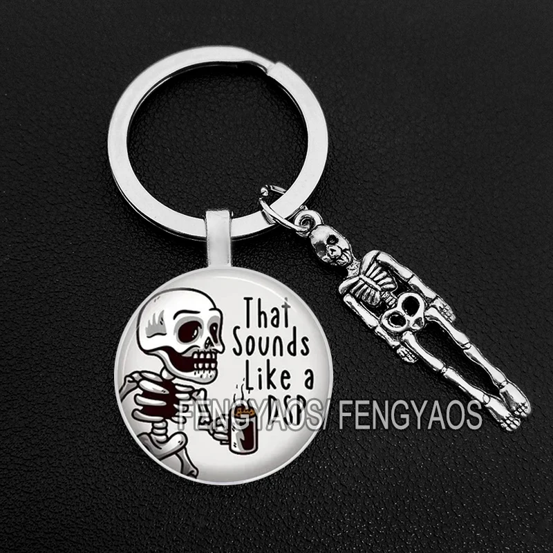 Creative X-Ray Keychain House Men and Women Radiology Keychains Purse Bag Key Ring Gift for Doctors