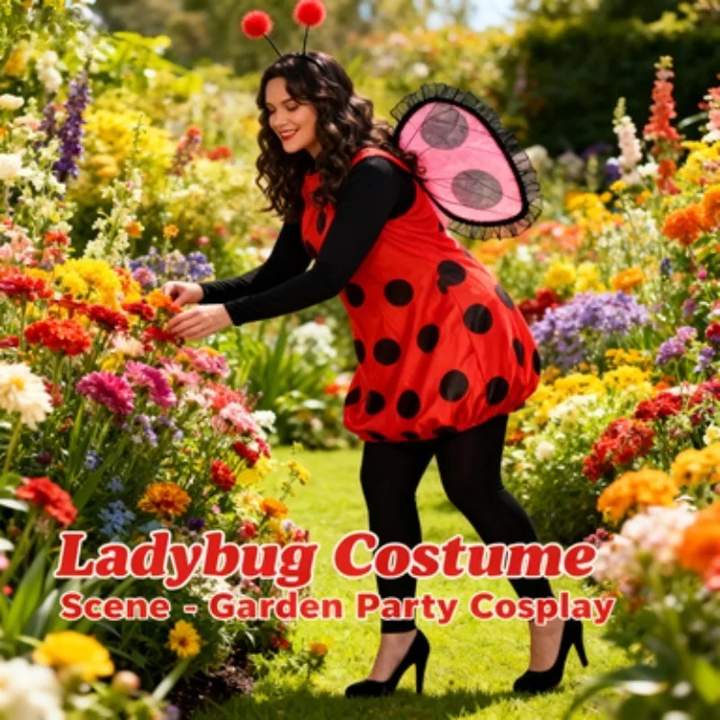 

Костюм бабочки/божьей коровки для взрослых и детей, для Хэллоуина, карнавала, вечеринок, косплея