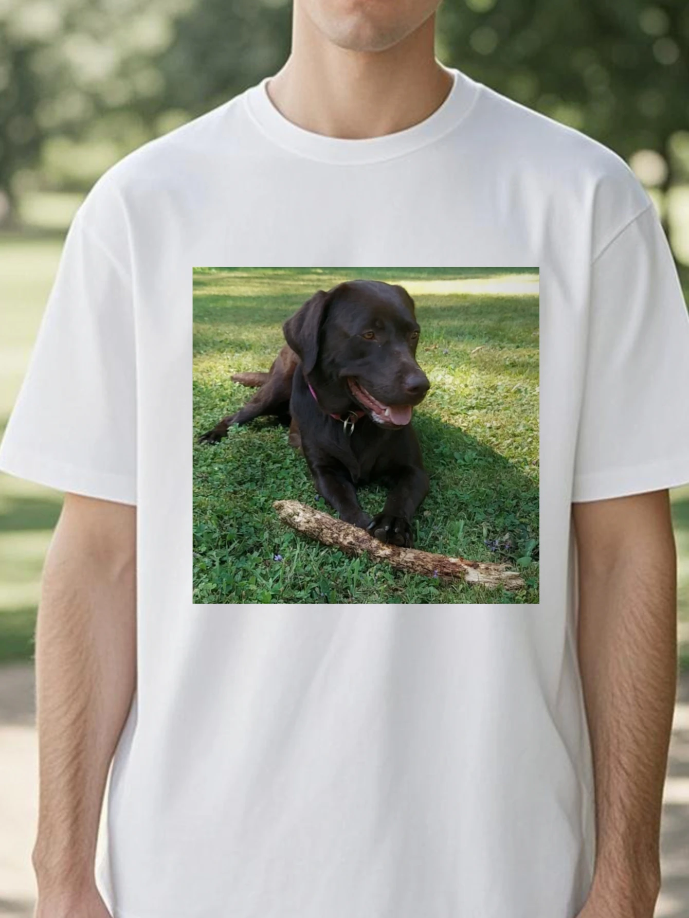 تي شيرت فضفاض مخصص للرجال مع صورة، أضف صورتك ونصك لتصميم هدية مخصصة #3