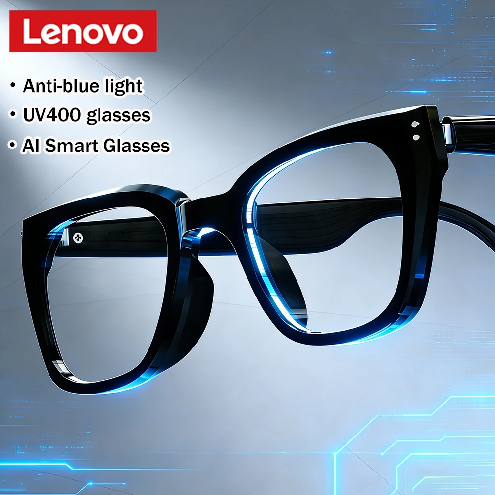 Умные очки Lenovo AI Translate с сенсорным управлением, музыкальный плеер, голосовой помощник, многофункциональные солнцезащитные очки Bluetooth 5,4 Ai