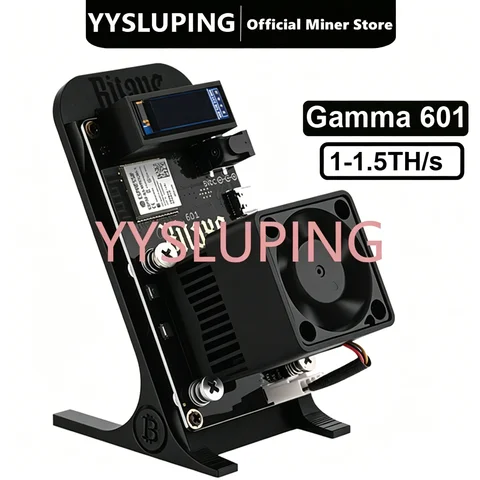 Bit Axe Gamma 601 Solo Bitcoin Miner BM1370 ASIC 1-1.5TH/s SHA-256 Open Source 2.4G WiFi Low Noise Home Cryptocurrency Mining