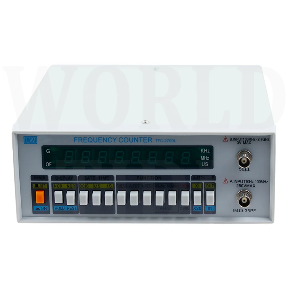 220V TFC-2700L 100MHz-1GHz Multi functional High Precision Frequency Meter 10HZ1GHZ Eight Digit Number Input Channel A