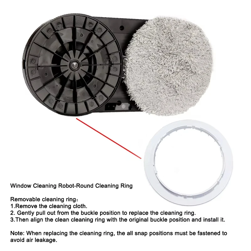 ใหม่ทําความสะอาดแหวนสําหรับ Purerobo W-R3S W-R1 หุ่นยนต์ทําความสะอาดหน้าต่าง, หุ่นยนต์ทําความสะอาดกระจกอะไหล่แหวนกลมสีฟ้า