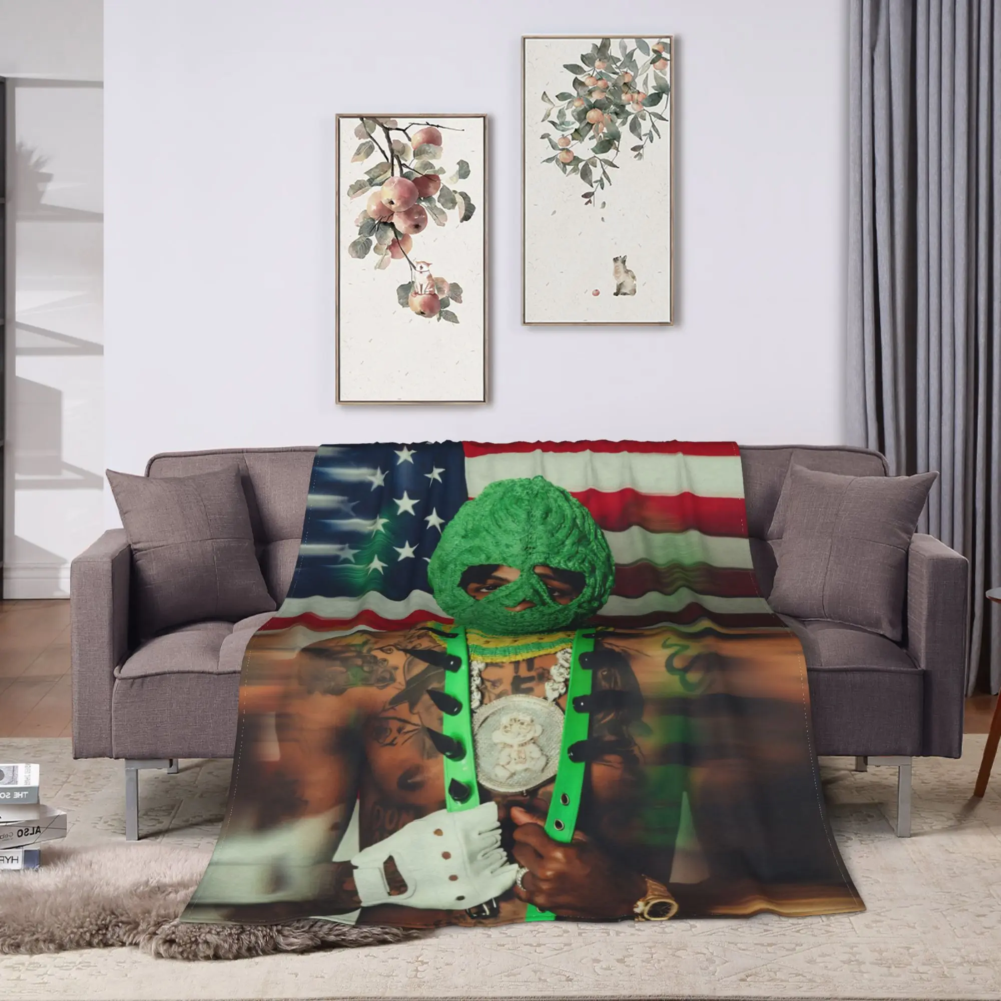 Rapper Youngs Boys Blankets Quality Super Soft Never Broke Again MASA Tour 2025 Throw Blanket Winter Bedroom Novelty Bedspread