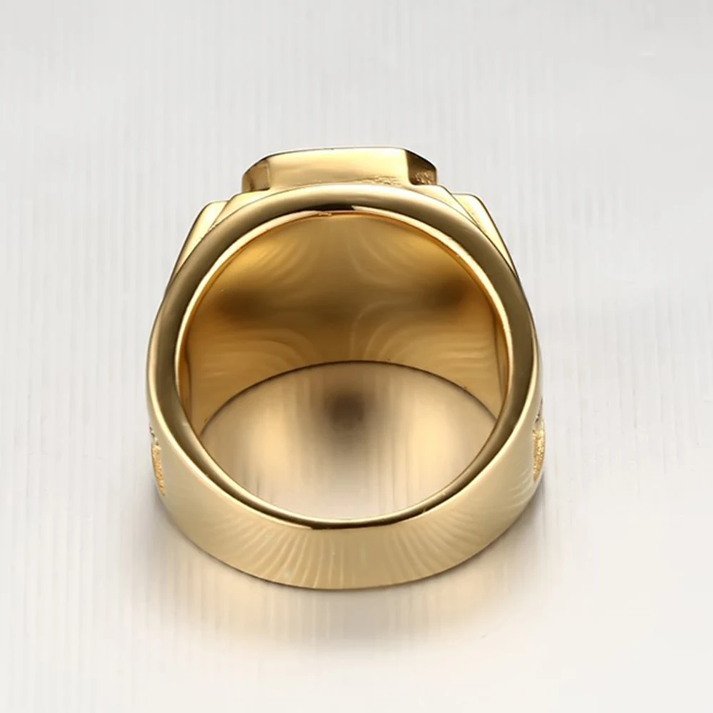 BAOSHINA Hot Selling Vintage CZ Zirconium Stone Alloy Ring For Men Fashion Punk Style Man Rings Bijoux Men\'s Jewelry