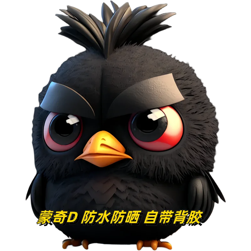 Angry Birds Cartoon Stickers 3D Advanced Simulation Blocking Scratches Bedroom Bathroom Rental House Stickers Holiday Gift