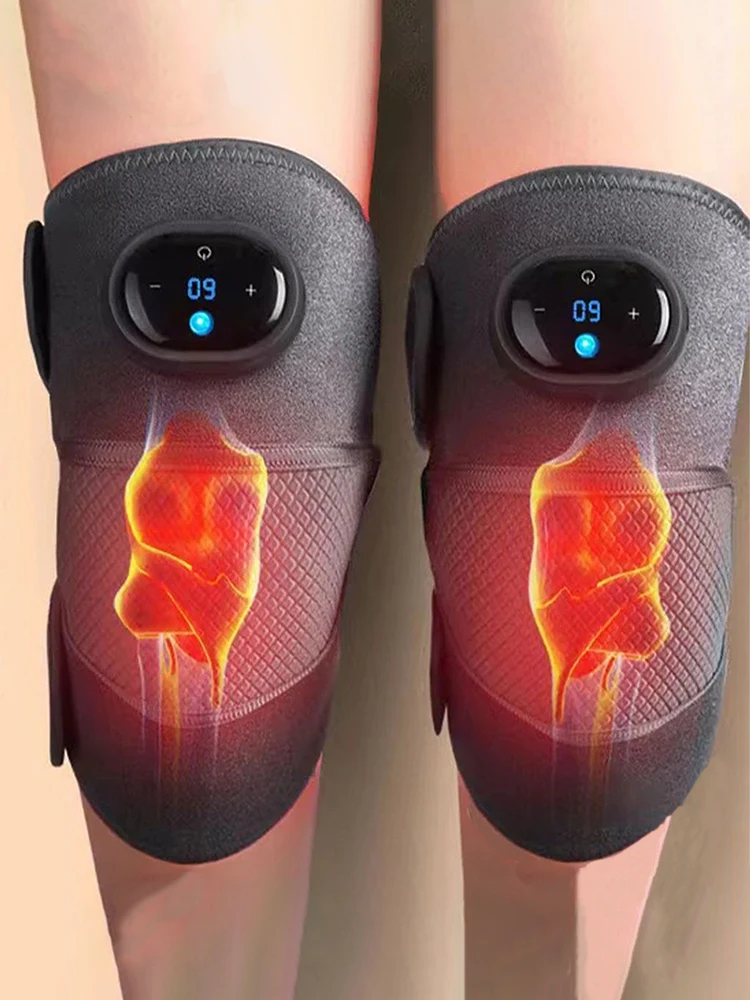 Heating Massage Knee Pads Electric Vibration Adjustable Universal Massage Protectors Knee Shoulder and Elbow Massages to Relax