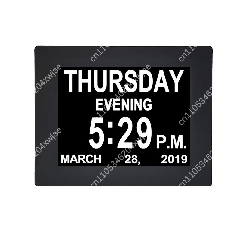Elderly‑Friendly 8/10 Inch HD LCD Digital Alarm Clock Electronic Calendar Desktop Time Reminder Home Decor Display Accessory