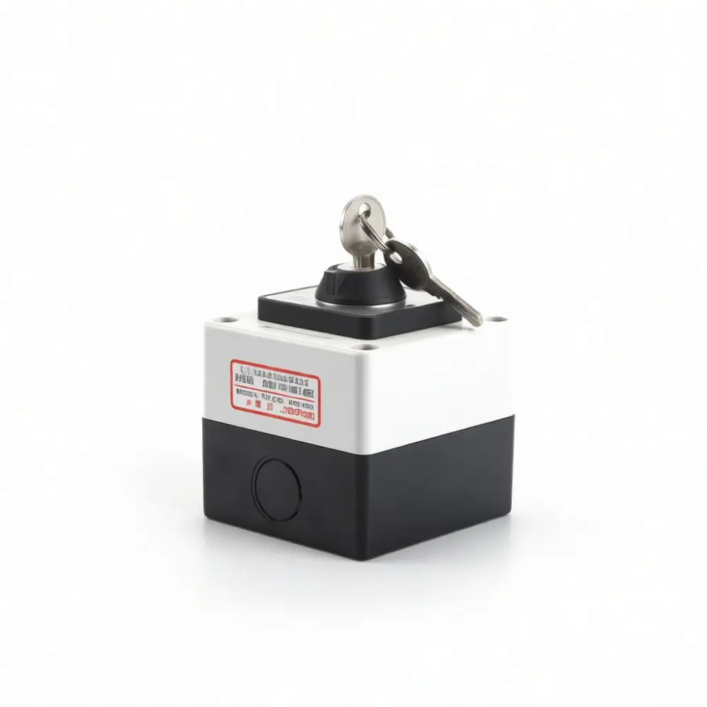SZW26 20C Industrial Key Switch With Dust Proof Box Security Selector Lock Electrical Control System Asset Protection Gear