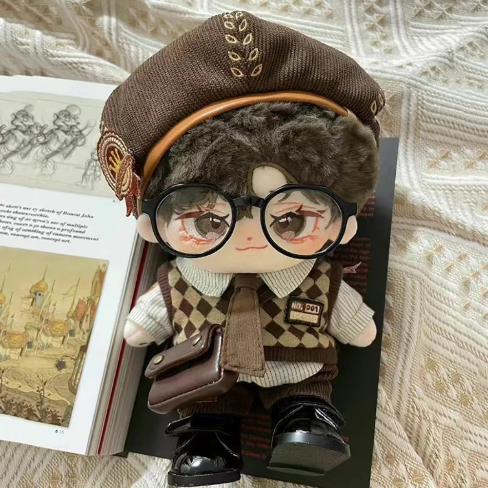 Preppy Style 20cm Cotton Doll Clothes Old Postman Handsome Suit Doll Stuffed Plush Doll Replacement Clothes Doll Accessories