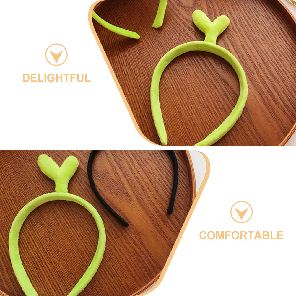 

Funny Bean Sprouts Headband Women Nonslip Comfortable Party Cosplay Bopper Birthday Hair Accessories Photo Booth Props Bean