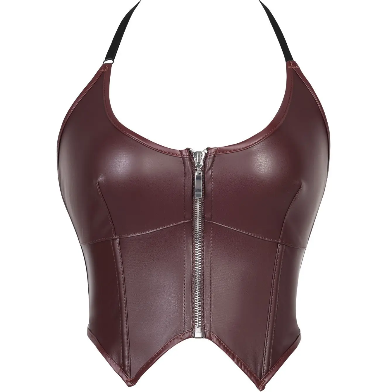 Push Up Bodice Corselet Party Short Camis Plus Size Black For Women Pu Leather Corset Top Crop Bustier Gothic Punk Bra Sexy Bra