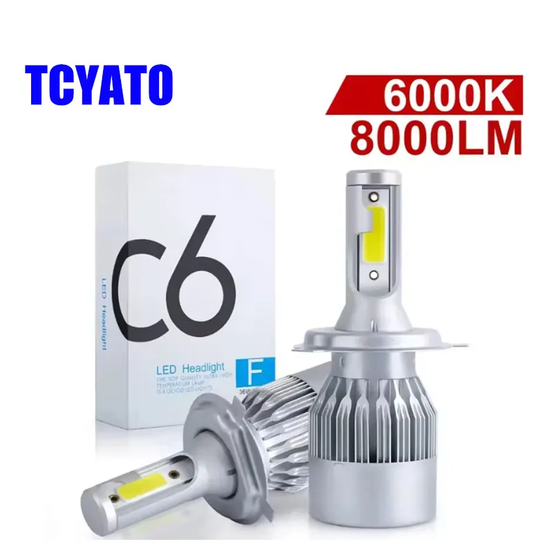 

C6 Car Haedlight LED H4 H7 H1 H3 H8 H11 H10 H13 9004 HB3 9005 HB4 9004 HB1 9007 HB2 880 881 9012 Bulb 6000K 7200LM Auto Headlamp