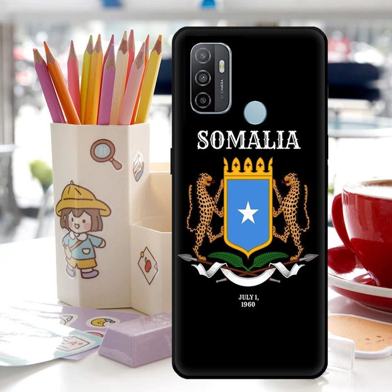 Somali Somalia National Flag Case For OPPO A78 A77 A57 A17 A16 A76 A96 A15 A54 A74 A94 A52 A72 A5 A9 A53s A54s A57s Cover