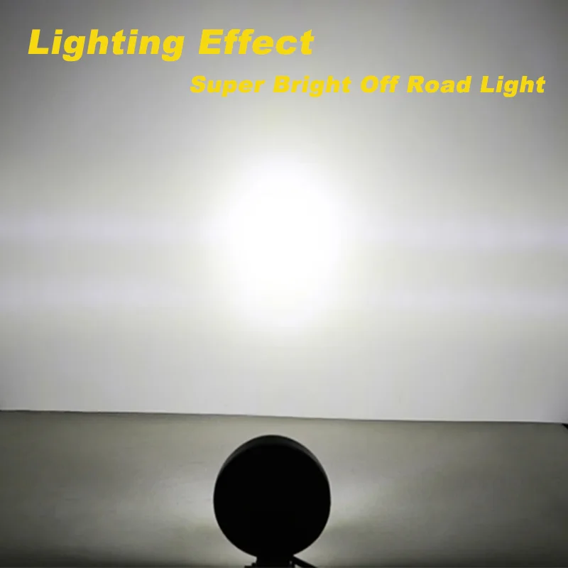 Luci da lavoro per trattori a LED, luci per baccelli a LED da 4 pollici 72W rotonde 12V 24V Barra luminosa da lavoro per luci di guida fuoristrada per camion Pickup SUV ATV