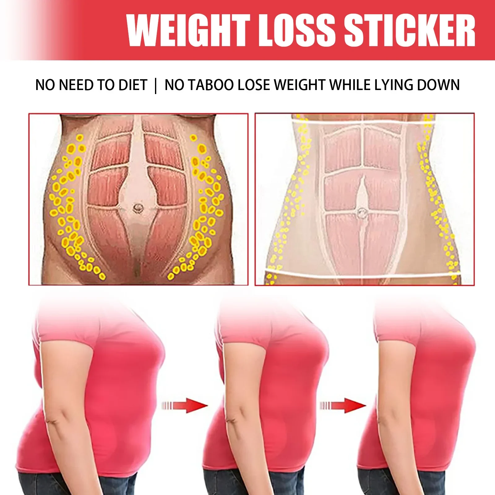 Jaysuing Slimming Patch Herbal Chinese Lazy Lose Weight Burn Fat Lose Waist Anti-cellulite Firming Thin Big Belly Health Sticker
