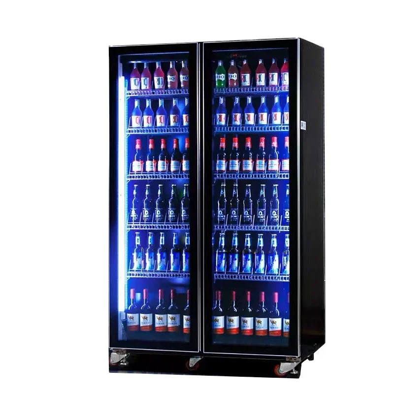 Bar luxury wine beer cooler whiskey freezer luxury restaurant refrigerated beverage and wine display cabinet