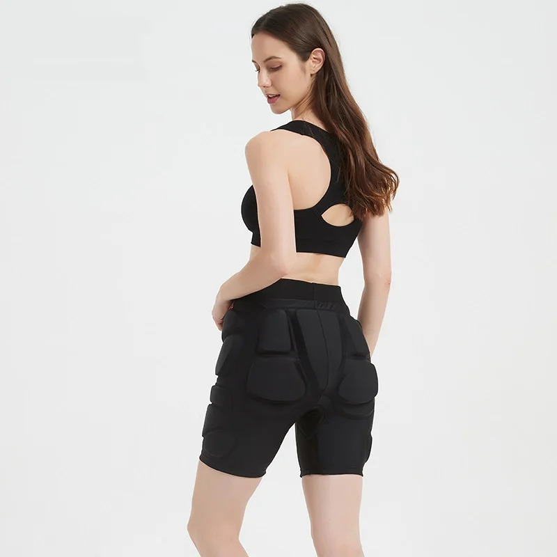 

3D Protection Hip Butt EVA Padded Crash Shorts for Snowboarding Pants Protective Gear Guard Impact Pad Ski Ice Skating Black